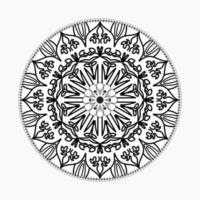 motif circulaire en forme de mandala avec fleur pour la décoration de tatouage mandala au henné vecteur