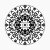 motif circulaire en forme de mandala avec fleur pour la décoration de tatouage mandala au henné vecteur