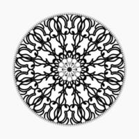 motif circulaire en forme de mandala avec fleur pour la décoration de tatouage mandala au henné vecteur