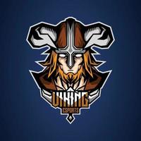 mascotte esport de tête viking vecteur