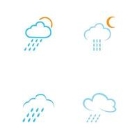 L'icône de gouttes de pluie conception d'illustration vectorielle logo vecteur