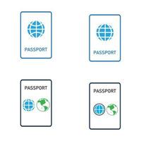 icône de vecteur de passeport international - voyage, embarquement, aéroport, illustration vectorielle de document