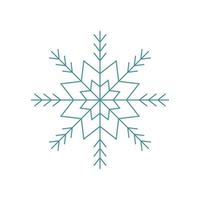 flocon de neige bleu. création de logo d'icône. symbole d'hiver en cristal de glace. modèle pour la conception d'hiver. vecteur
