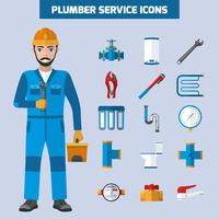 Service d&#39;icônes de plombier
