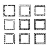 bordure de cadre oriental chinois vecteur