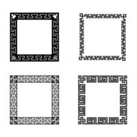 bordure de cadre oriental chinois vecteur