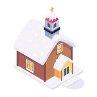 maison de neige et chalet vecteur