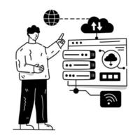 stockage et hébergement numériques vecteur
