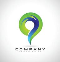 création de logo d'entreprise abstrait. logo abstrait vert vecteur