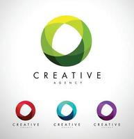 cercle, logo d'entreprise circulaire. création de logo d'entreprise abstrait vecteur
