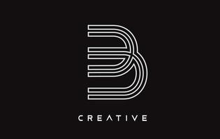 logo de conception de lettre b avec vecteur créatif de style monogramme minimaliste à la mode moderne.