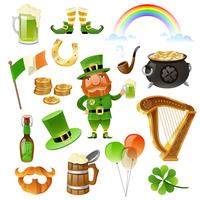 saint patrick day elements set vecteur