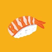 illustration de sushi plat minimaliste vecteur