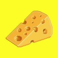 fromage dans le style pixel art vecteur