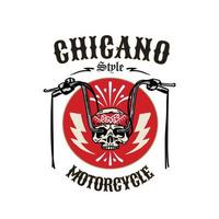 chicano vintage moto garage logo insigne illustration vecteur