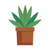plante en pot maison icône isolé vecteur