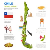 Chili infographie mise en page avec carte vecteur