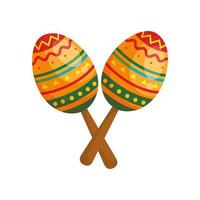 conception de vecteur de maracas mexicains isolés