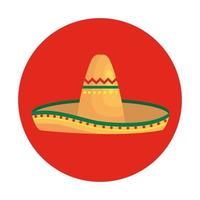 conception de vecteur de chapeau mexicain isolé