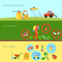 Ensemble de bannières de pesticides