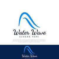 logo de conception de vague de hautes eaux. modèles, symboles, icônes de vague. illustration de l'eau vecteur