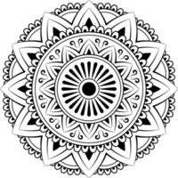 mandala livre de coloriage ligne art illustration vectorielle isolée sur fond blanc, éléments décoratifs vintage, décoration pour la décoration intérieure vecteur