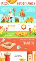 Disposition d&#39;infographie de pizza vecteur