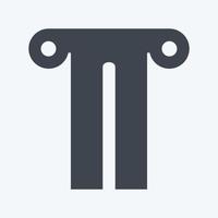 pilier d'icône - style glyphe - illustration simple, bon pour les impressions, les annonces, etc. vecteur
