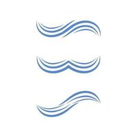 vecteur d'icône de vague d'eau et vecteur de conception de logo d'eau