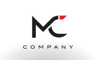 logo mc. vecteur de conception de lettre.