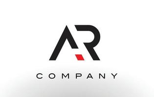 ar logo. vecteur de conception de lettre.