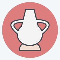 pot antique icon - style color mate - illustration simple, bon pour les impressions, les annonces, etc. vecteur