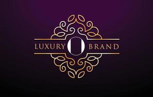 o lettre logo design monogramme luxe.royal vecteur