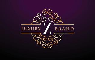 z lettre logo design monogramme de luxe.royal vecteur