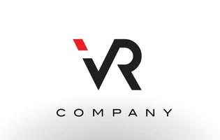 logo vr. vecteur de conception de lettre.