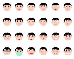 illustration vectorielle conception du modèle de jeu de garçon d'expression de visage vecteur