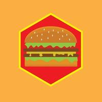 conception de vecteur de logo de modèle de hamburger