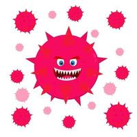 illustration vectorielle de virus. attaques de virus. vecteur