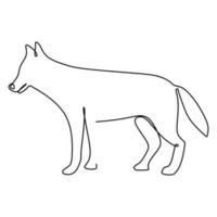un seul dessin de tête de loup dangereux pour l'identité du logo du club de chasseurs. concept de mascotte de loups forts pour l'icône du zoo national. illustration graphique de vecteur de dessin de ligne continue à la mode