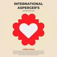 illustration de l'amour de la journée internationale de sensibilisation à l'asperger vecteur