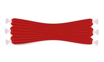 écharpe rouge d'hiver du père noël. illustration réaliste 3D. isolé sur fond blanc. vecteur. vecteur