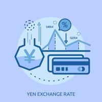 Taux de change de l&#39;euro Illustration conceptuelle Conception vecteur