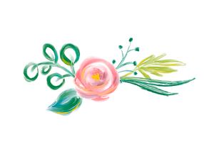 Bouquet de fleurs aquarelle vecteur printemps mignon. Art isolé illustration pour la conception de mariage ou de vacances, roses de peinture dessinés à la main