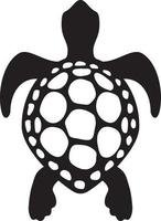 silhouette de tortue de mer vecteur