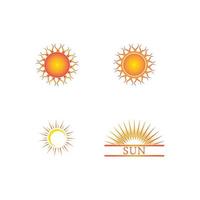 soleil, vecteur, illustration, icône, logo vecteur