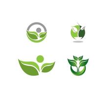 logos de l'écologie des feuilles d'arbre vert vecteur