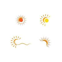 soleil, vecteur, illustration, icône, logo vecteur