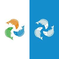 modèle de logo de poisson. vecteur créatif