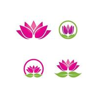 fleurs de lotus de vecteur de beauté