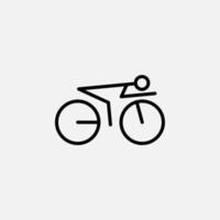 vélo, icône de ligne de vélo, vecteur, illustration, modèle de logo. convient à de nombreuses fins. vecteur